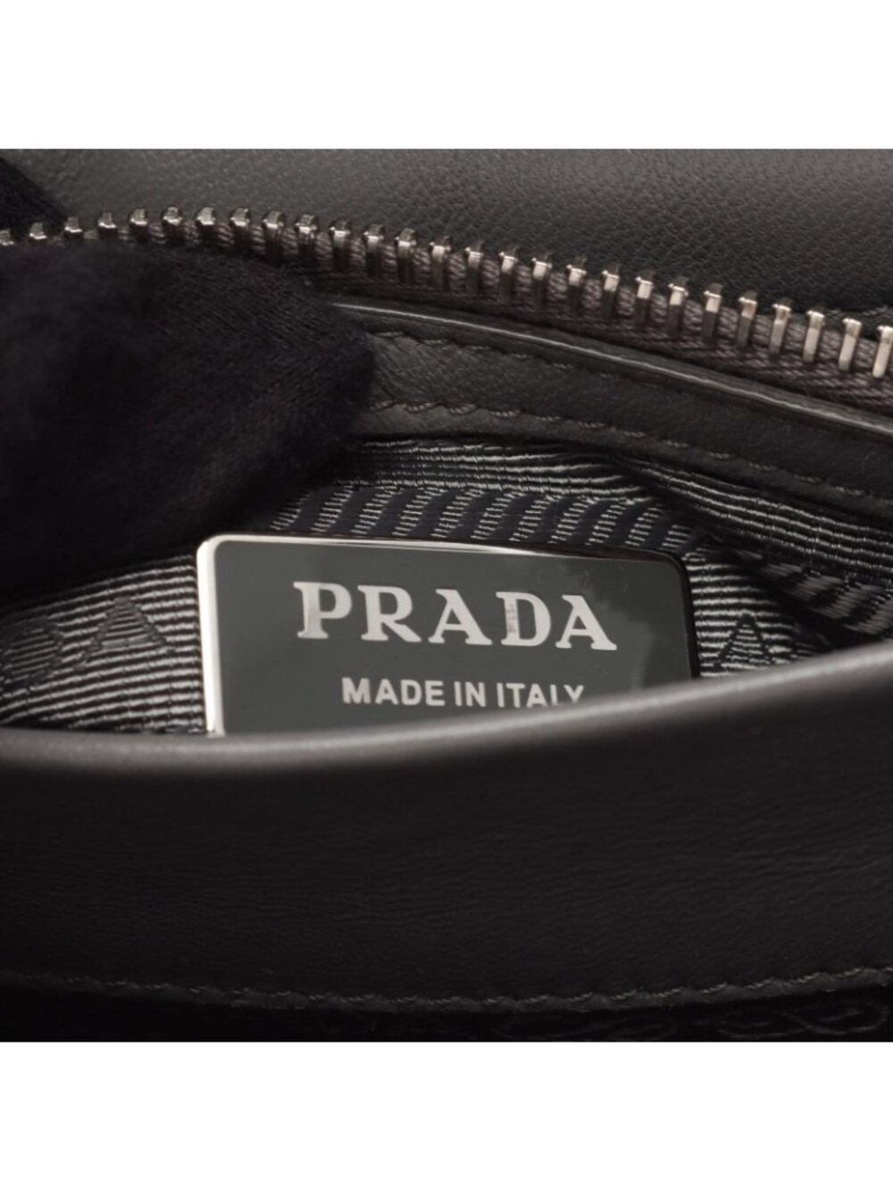 Prada Shoulder Bag Nappa Stitched Spectrum Gray Leather Chain - Picture 4 of 10